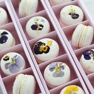 Edible Flower Macarons for RHS Chelsea Flower Show